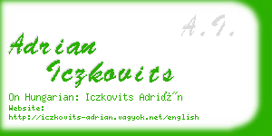 adrian iczkovits business card